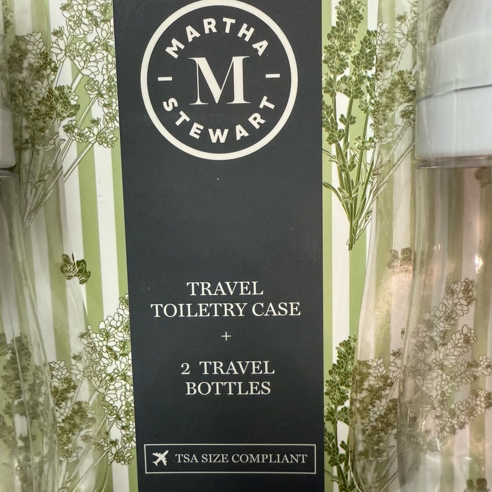 Martha Stewart Green and White Toiletry Set - Picture 4 of 4
